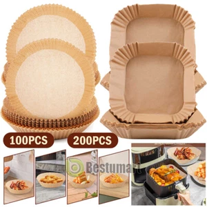 Air Fryer Liners 200 pcs Disposable Baking Paper Liner Non Stick Food Oil-proof - Picture 1 of 31