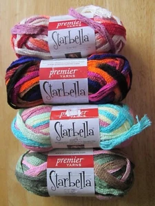 Premier Yarns Starbella 100% Acrylic Mesh Ruffle Yarn-YOU CHOOSE THE COLOR - Picture 1 of 29