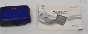 VINTAGE MOTOROLA TALKABOUT 2 VOIES TEXTE PAGER avec clip ceinture bleu ne fonctionne pas - Photo 1/7