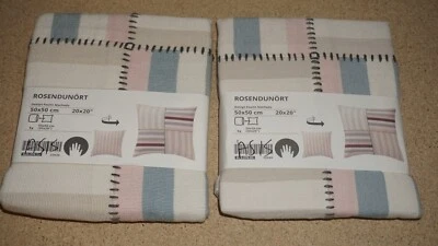 (2 Set) IKEA ROSENDUNORT Cushion cover multicolor handmade/patch work 20x20" - Image 1 of 2