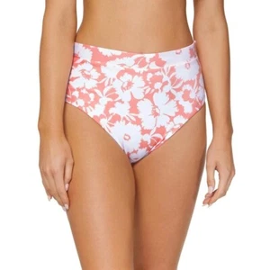 Raisins Bikini Bottom Reversible High Waist Floral Pink White M - Picture 1 of 7