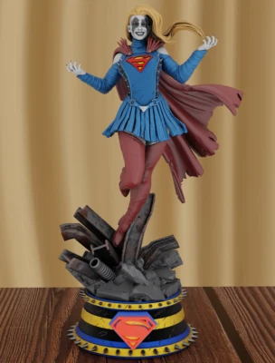 Supergirl Joker Infected resin scale model kit unpainted 3d print - Image 1 of 4