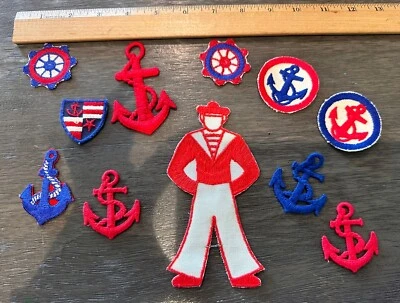LOT OF Patches navy Anchors Seaman Sailor Life Raft 11 Patches Total - Image 1 of 4