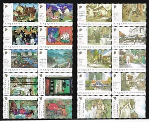 SINGAPORE 2004 PAINTINGS BY LIU & ONG KIM SENG - 2 x BLOCKS - SG 1360-1379 - NHM - Picture 1 of 1