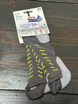 Calcetines Tenis Thorlos Unisex Experia No Show Cojín Ligero Gris Y Amarillo Talla XL Foto 1 de 3