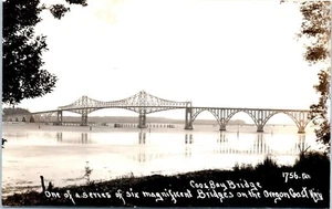 1930s RPPC Real Photo Postcard Coos Bay Bridge Oregon Coast Highway Hwy OR - Picture 1 of 2