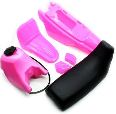 Plastic Fender Body Seat Gas Tank Kit fits Yamaha 50 PW50 PY50 PW 50 Pink - Image 1 of 4