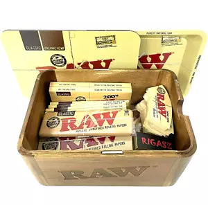 RAW Wooden Cache Box Mini Set with Tray and Magnetic Cover - Picture 1 of 7