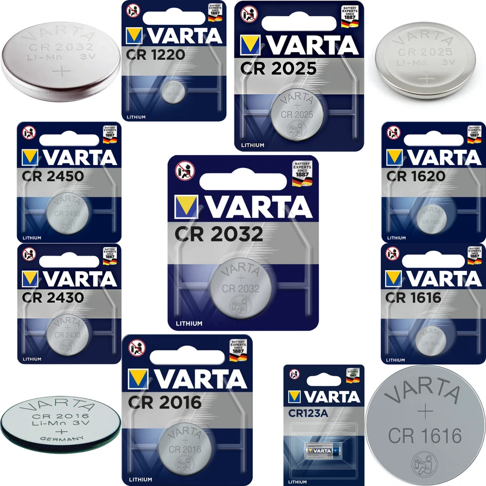 Varta CR2032 CR2025 CR2016 CR1620 CR2430 CR2450 CR1616 CR1220 CR123A Free Choice - Image 1 of 1