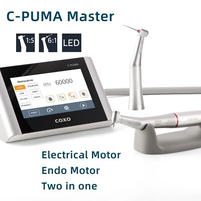 COXO Dental C-PUMA Master Motor Endo Eléctrico 6:1 1:5 LED Pieza de Mano Contra Ángulo Foto 1 de 4