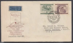Czechoslovakia Scott 844-5 FDC - Zdenek Nejedly - Imagen 1 de 1