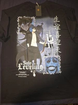 Nivelación en solitario "¡Sube de nivel! Camiseta 'limitada' de gran tamaño en negro (2 camisas juntas) Foto 1 de 4