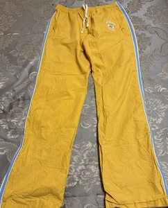 De colección. Pantalón Joggers Abercrombie & Fitch Amarillo Forrado Nylon Suelto Y2K ¡Pequeño!! - Imagen 1 de 12