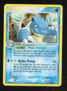 Blastoise Reverse Holo Stamped EX Crystal Guardians 14/100 carta Pokemon - Foto 1 di 2