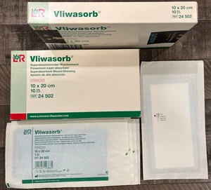 Vliwasorb Wound Dressing 8”x 4” Box of 10 +5 More (15 Total); Exp 12/31/25 New! - Picture 1 of 13