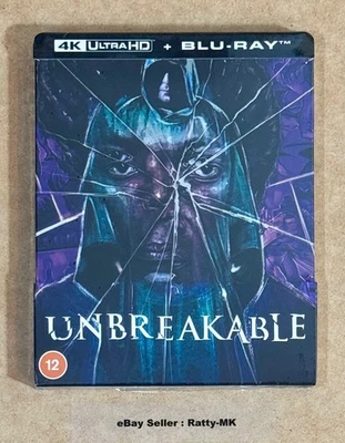 UNBREAKABLE - UK EXCLUSIVE 4K UHD + BLU RAY STEELBOOK - NEW & SEALED - Image 1 of 4