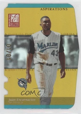 2003 Donruss Elite Aspirations Gold Die-Cut 1/1 Juan Encarnacion #109 - Image 1 of 3