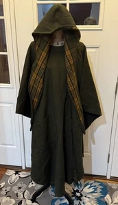 Poncho con capucha Jimmy Hourihan Cape para mujer verde 100 % pura lana nueva Irlanda a cuadros - Imagen 1 de 16