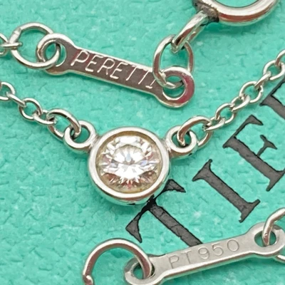 Tiffany & Co. by the Yard 1P 0.08c Diamond Necklace  16" Platinum 950 2.1g - Image 1 of 4