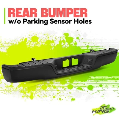 OE Style w/Rock Warrior Package Black Rear Step Bumper for Toyota Tundra 07-13 - Image 1 of 4