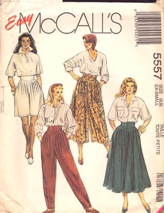 McCall's 5557 ~ Misses Skirt, Split-Skirt, In Two Lengths and Pants ~ 6-8 - Picture 1 of 5