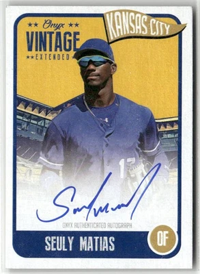 2020 ONYX VINTAGE EXTENDED #EASM SEULY MATIAS BLUE INK AUTO ROYALS /275 - Image 1 of 2