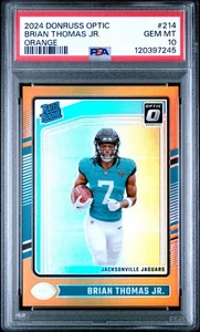 2024 Donruss Optic #214 Orange Brian Thomas Jr Rookie RC 164/249 PSA 10 GEM MINT - Picture 1 of 2