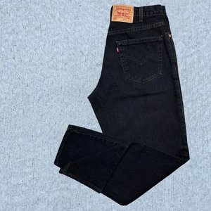 Vintage 90s Levi's 560 Jeans Loose Fit Baggy Black Made in USA Herren 33x32 - Bild 1 von 4