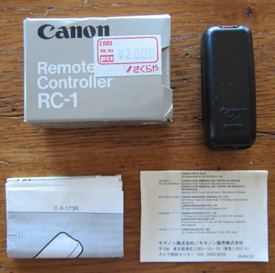 New! Canon Remote Control RC-1 (10/S,Elan/II/IIE,7/E,IX,Rebel TI/Digital) - Image 1 of 4