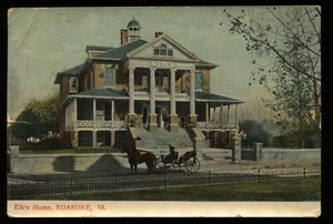 BPOE Elks Club Lodge Home Roanoke Virginia  Fraternity Postcard - Picture 1 of 2