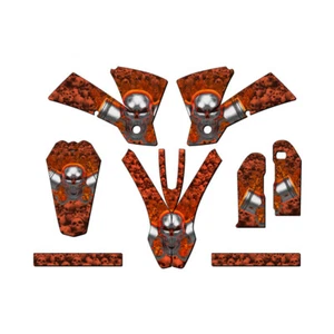 2003-2004 SX FLAMING GEARHEAD Orange Senge Graphics Kit Compatible with KTM - Picture 1 of 4