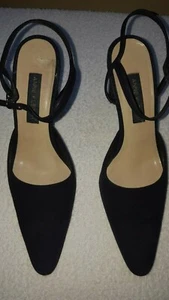 Womens Vintage Anne Klein II Black Suede Pumps 7.0 M - Picture 1 of 11