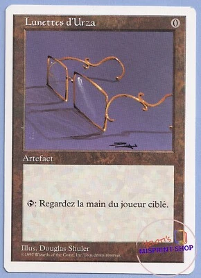 Glasses of Urza French Mtg MISPRINT. Wrong casting cost. 0 instead of 1. - Imagen 1 de 3