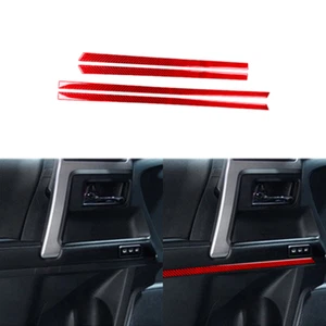 RED 4Pcs Carbon Fiber Door Inner Trim Strip Cover For Toyota 4Runner 2010-2020 - Picture 1 of 7