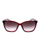 Carolina Herrera SHE796 0AFD Burgundy Cat Eye Plastic Sunglasses 57-16-135 796