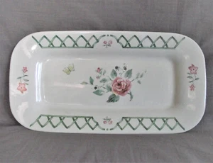 Pfaltzgraff Garden Trellis Bread Tray Rectangular Platter - Picture 1 of 6