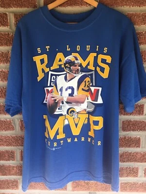 Vintage Kurt Warner St. Louis Rams  Super Bowl MVP  NFL Football XL  Los Angeles - Image 1 of 4