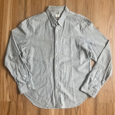 Club Monaco Slim Fit Striped Gray Oxford Button Down 100% Cotton Men’s XL - Image 1 of 4