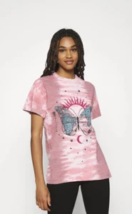 bdg urban outfitters butterfly tee pink small Free Uk Postage
