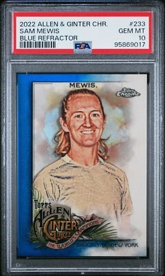 Sam Mewis - 2022 Allen & Ginter Chrome Blue Refractor  PSA 10  #15/150 - Image 1 of 2