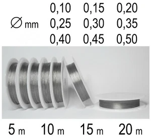 Stahlseide auf Spule Rolle Schmuckdraht Draht mit Nylon ummantelt überzogen "36 - Bild 1 von 1