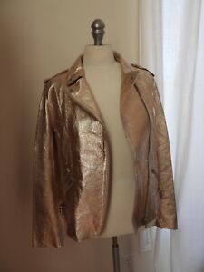 BONPOINT rose GOLD Leather Jacket, S Small NEW WITHOUT TAGS