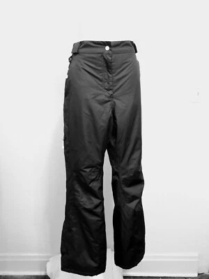 Trespass Black Ski Snowboard Go Further Snap Zip Pockets Waterproof Pants sz S - Image 1 of 4