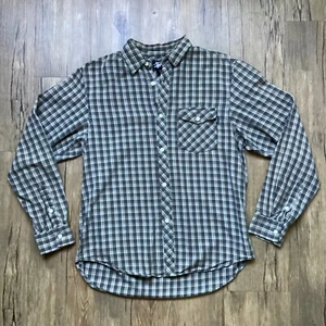 Stussy Gray Plaid Cotton Flannel Shirt Men's Button Long Sleeve Size M - Picture 1 of 8