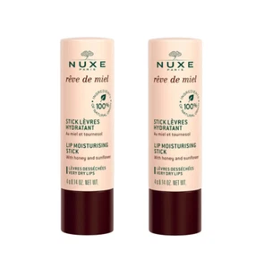 2 x Palo hidratante labial Nuxe Reve de Miel 4 gr / 0.14 oz ** NUEVO ** SELLADO ** - Imagen 1 de 5