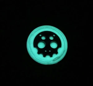 Playge Glow Sacred Terror Skall - PVC RE Patch Black on White 1” RE Koch Tools - Picture 1 of 4