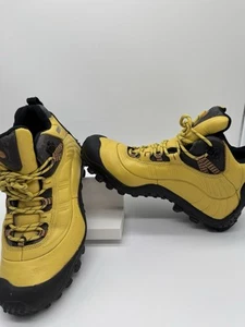 Sea Port Yellow Leather Hiking Shoes /boots Rubber Soles Sz 9.5 - Picture 1 of 13