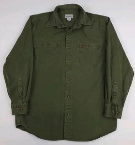 Camisa de Trabajo Vintage Y2k Carhartt Verde Oliva Ejército Abotonada De Colección Ropa de Trabajo EE. UU. Talla M - Imagen 1 de 6