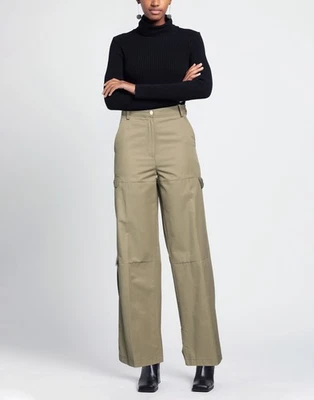 Pantalón cargo Sandro PVP €331 FR34 US2 UK6 XS verde cintura alta Foto 1 de 4