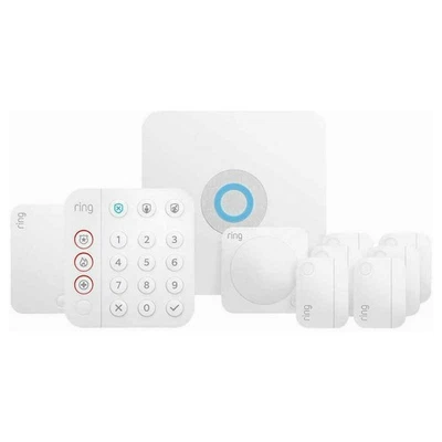 Ring Alarm Wireless Home 10-Piece Security Kit 4K11S7-0ENC - White - Image 1 of 2